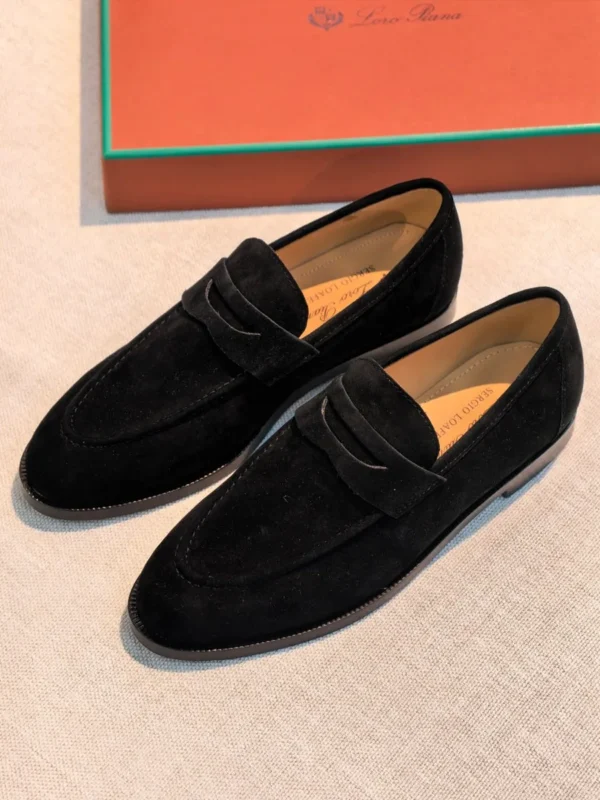 Женские лоферы Loro Piana чёрного цвета, артикул 347054