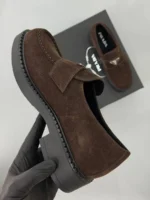 Мужские лоферы Prada коричневого цвета, артикул 347083 — фото 3