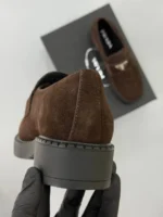 Мужские лоферы Prada коричневого цвета, артикул 347083 — фото 4