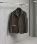 Мужской пиджак Zegna цвета хаки, артикул 347298