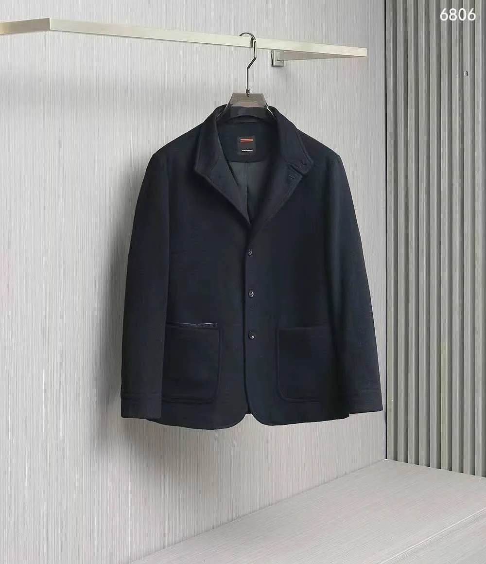347299_1 Мужской пиджак Zegna чёрного цвета, артикул 347299