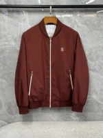Мужской бомбер Brunello Cucinelli коричневого цвета, артикул 347302
