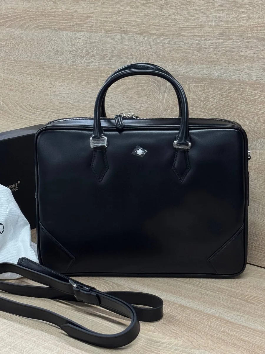 347314_1 Мужской портфель MONTBLANC чёрного цвета, артикул 347314