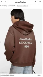 Мужское худи Acne Studios коричневого цвета, артикул 347425 — фото 3
