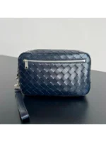 Мужской клатч Bottega Veneta тёмно-синего цвета, артикул 346458