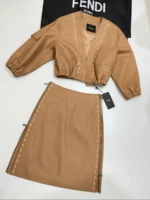Женский костюм Fendi коричневого цвета, артикул 347499
