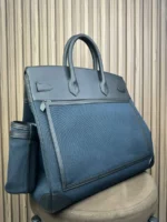 Мужской портфель Hermes синего цвета, артикул 347580 — фото 4