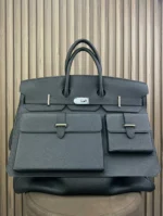 Мужской портфель Hermes чёрного цвета, артикул 347581