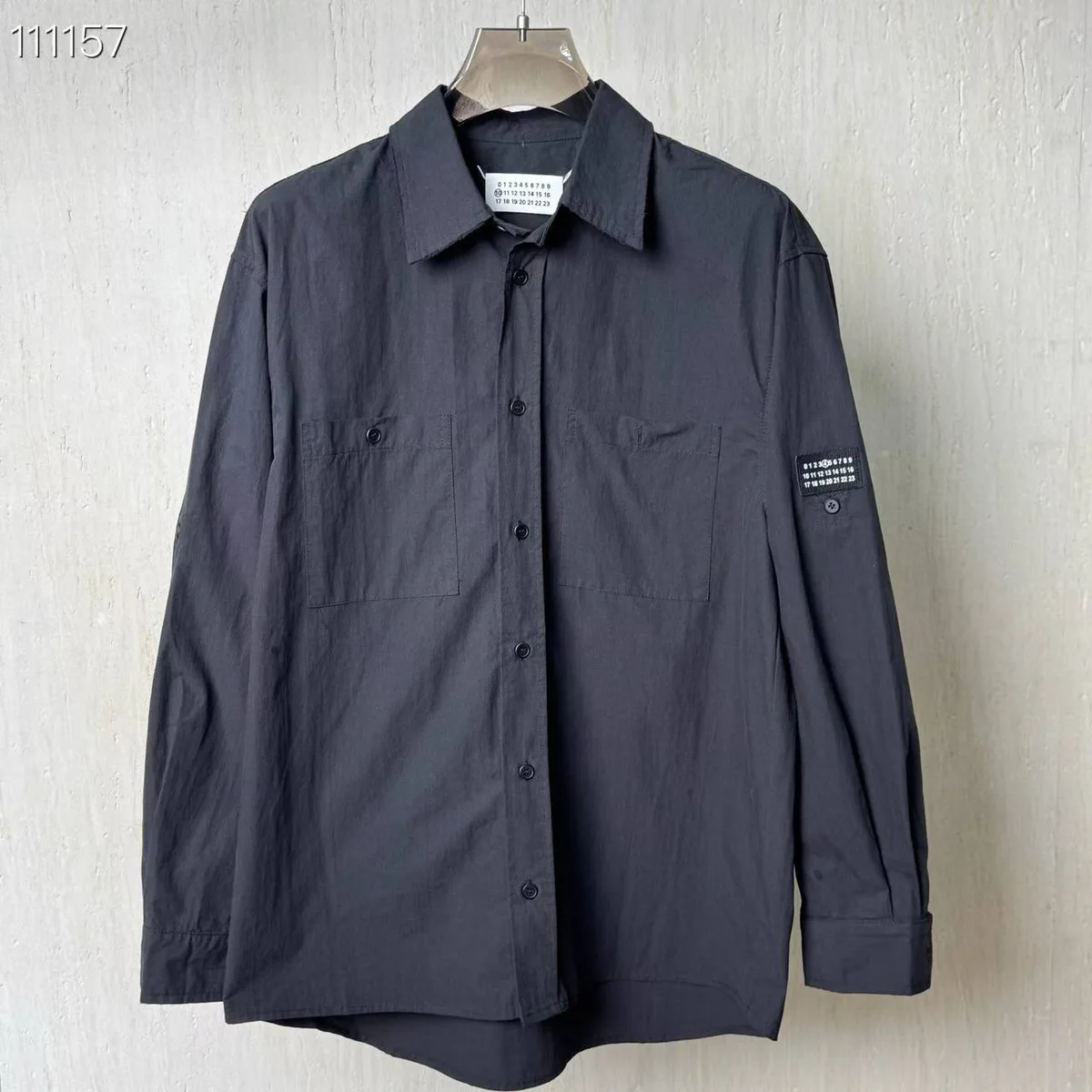 347685_1 Мужская рубашка Maison Margiela чёрного цвета, артикул 347685