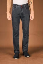 Мужские джинсы Kiton серого цвета, артикул 347941