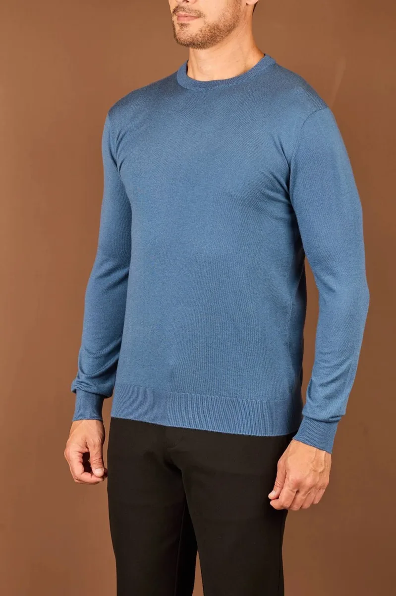 347956_1 Мужская кофта Canali синего цвета, артикул 347956