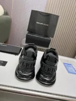 Мужские кроссовки Philipp Plein чёрного цвета, артикул 348038 — фото 8