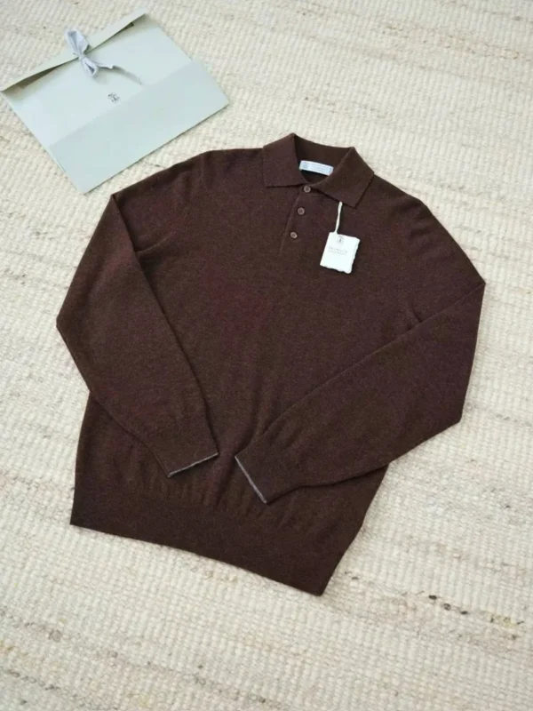 Поло с длинным рукавом BRUNELLO CUCINELLI