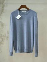 Мужская кофта Brunello Cucinelli голубого цвета, артикул 348137