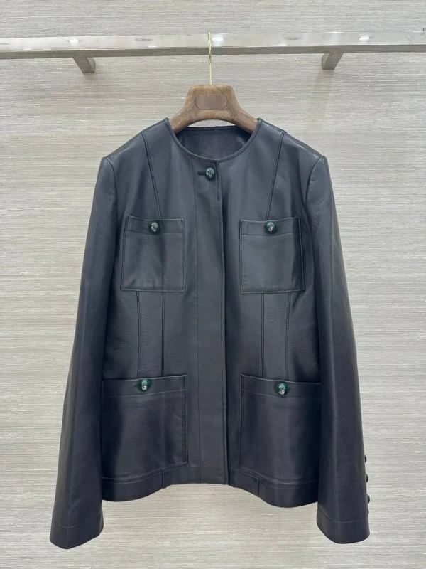 Кожаный пиджак CHANEL