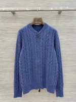 Женский кардиган Loro Piana синего цвета, артикул 348198