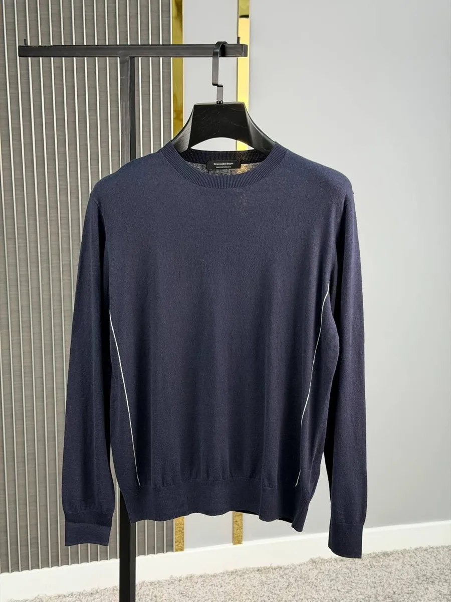 348305_1 Мужская кофта Zegna тёмно-синего цвета, артикул 348305