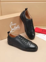 Мужские кеды Christian Louboutin чёрного цвета, артикул 348306