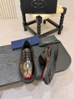 Мужские дерби Prada бордового цвета, артикул 348345 — фото 4
