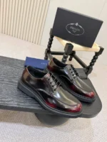 Мужские дерби Prada бордового цвета, артикул 348347