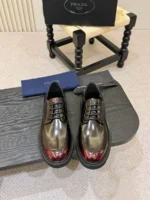 Мужские дерби Prada бордового цвета, артикул 348347 — фото 2