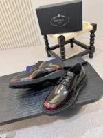 Мужские дерби Prada бордового цвета, артикул 348347 — фото 6