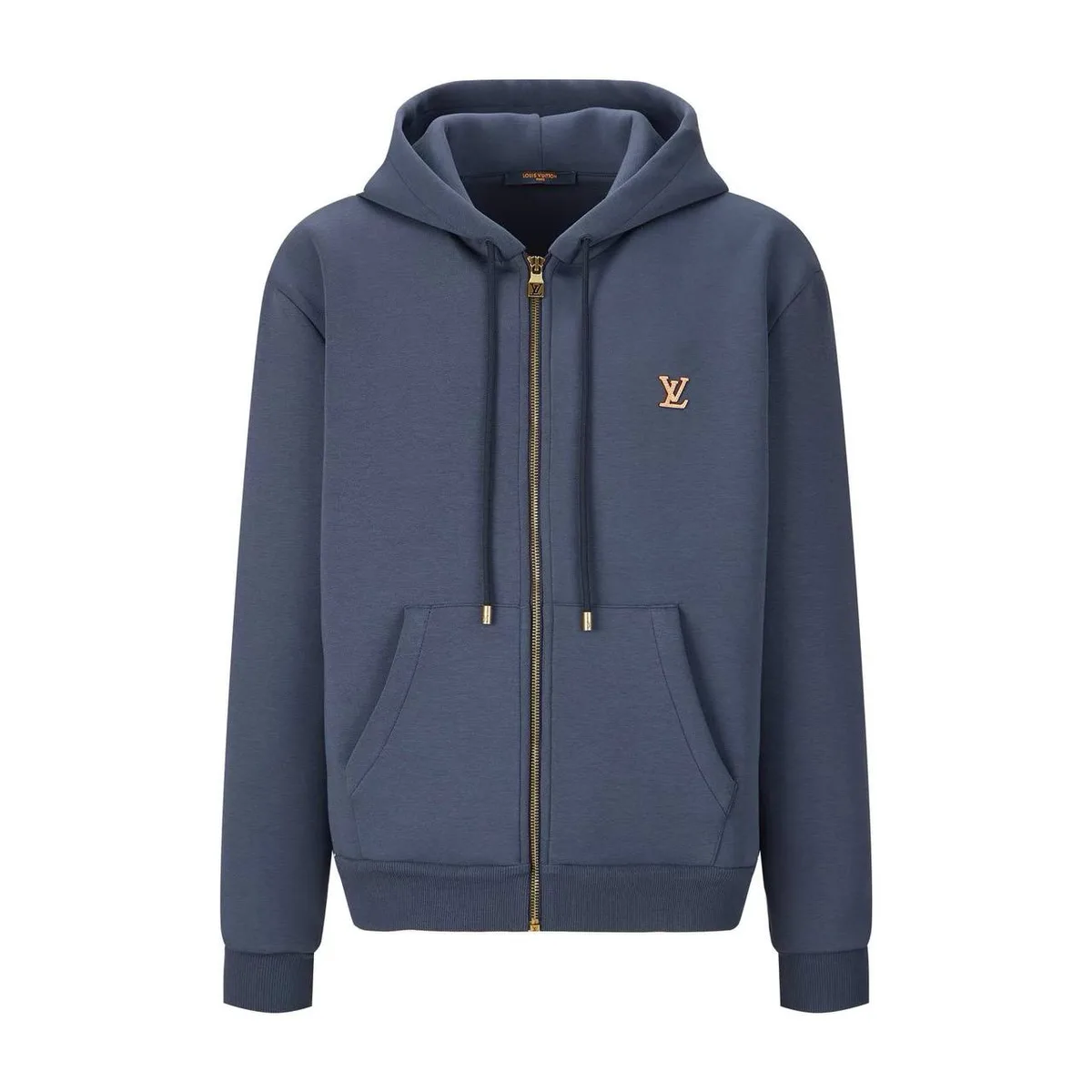 348357_1 Мужская кофта на молнии Louis Vuitton тёмно-синего цвета, артикул 348357