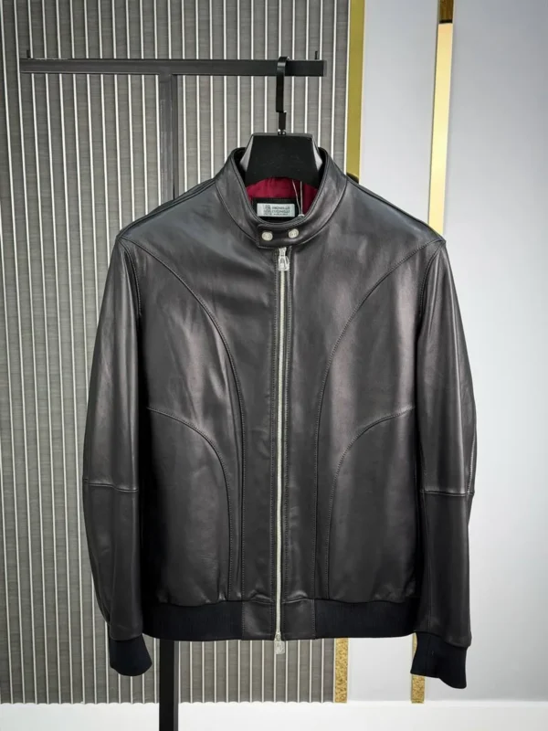 Кожаная куртка BRUNELLO CUCINELLI