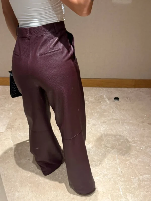 Кожаные брюки HERMES — фото 2