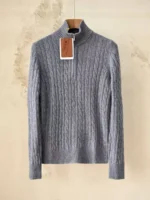 Мужской свитер Loro Piana синего цвета, артикул 348640