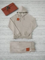 Мужской спортивный костюм Loro Piana бежевого цвета, артикул 349170