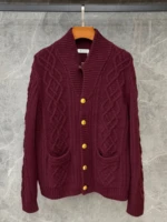 Мужской кардиган Brunello Cucinelli бордового цвета, артикул 349189