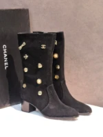 Женские ботильоны Chanel чёрного цвета, артикул 349036