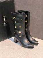 Женские ботильоны Chanel чёрного цвета, артикул 349037