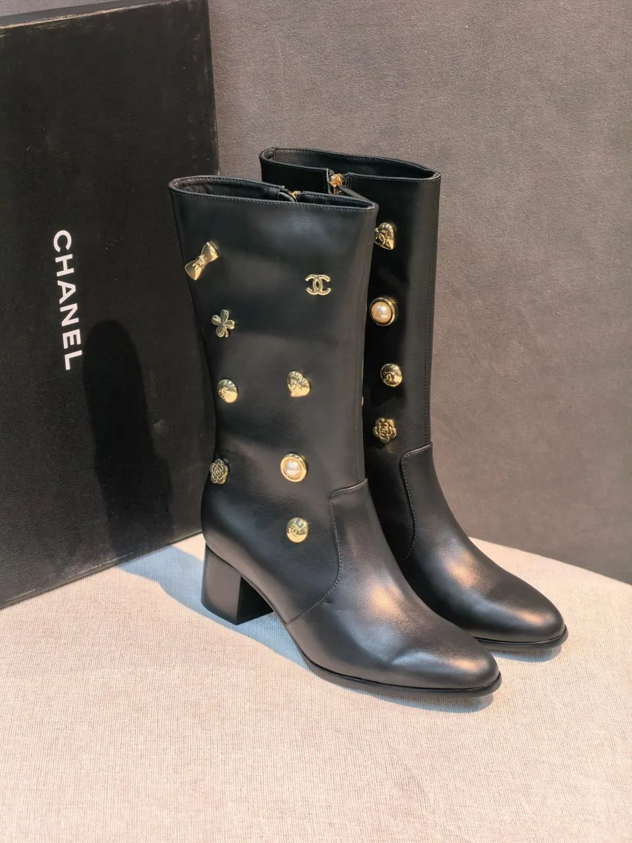 349037_1 Женские ботильоны Chanel чёрного цвета, артикул 349037