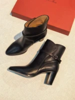 Женские ботильоны Loro Piana чёрного цвета, артикул 349049 — фото 3