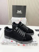 Мужские кеды Dolce Gabbana чёрного цвета, артикул 349112