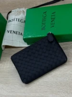 Мужской кошелек Bottega Veneta чёрного цвета, артикул 349277