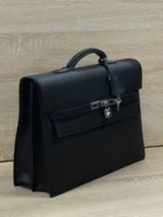 Мужской портфель Hermes чёрного цвета, артикул 349264