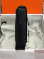 Мужская сумка мессенджер Hermes чёрного цвета, артикул 349204 — фото 6