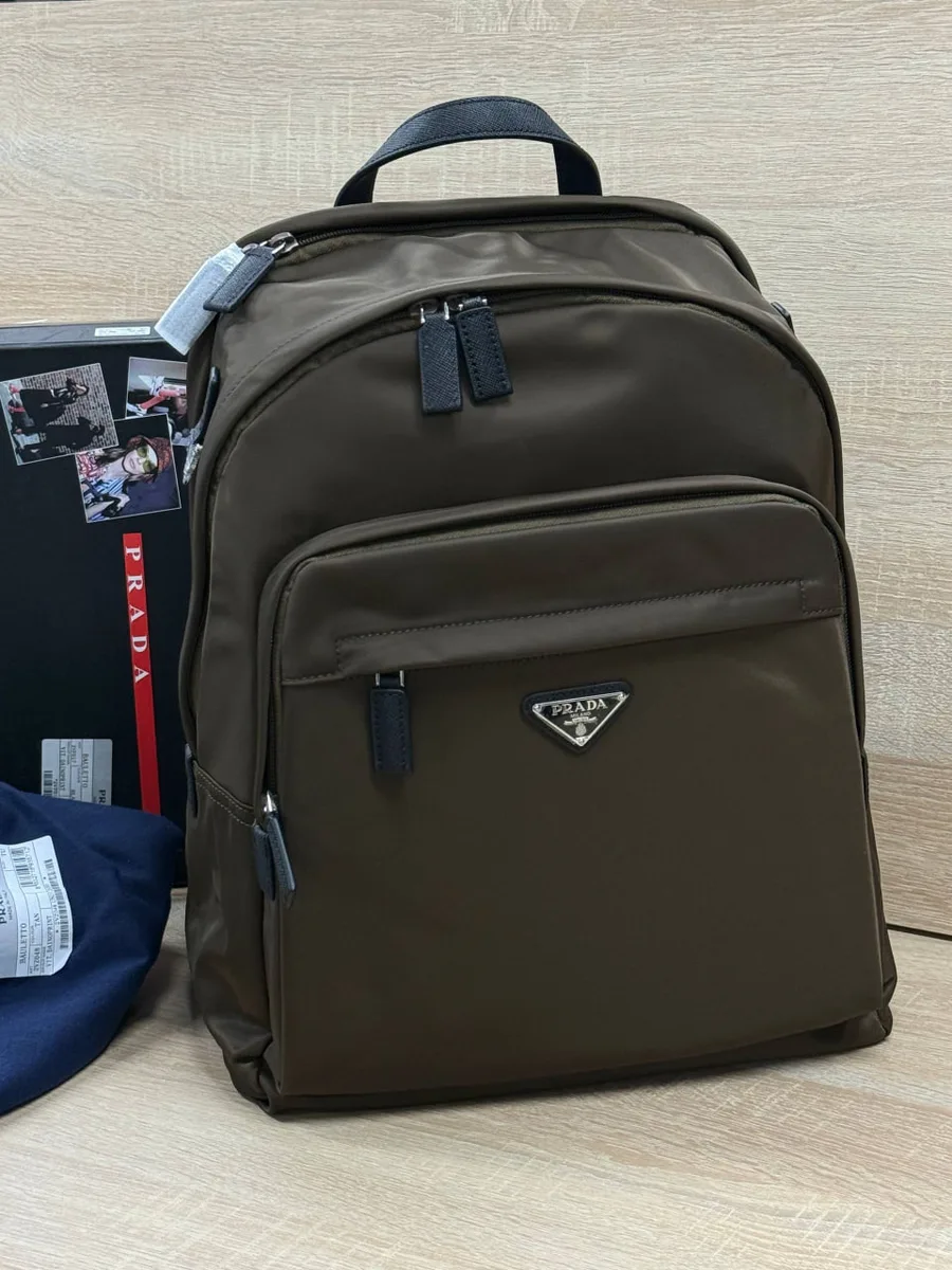 349272_1 Мужской рюкзак Prada цвета хаки, артикул 349272