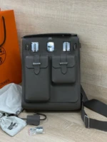 Мужская сумка-слинг Hermes цвета хаки, артикул 349280 — фото 3