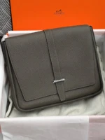 Мужская сумка мессенджер Hermes цвета хаки, артикул 349203