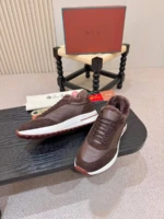 Мужские кроссовки Loro Piana коричневого цвета, артикул 349139 — фото 4