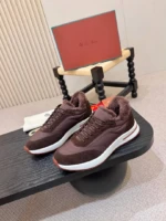 Мужские кроссовки Loro Piana коричневого цвета, артикул 349144 — фото 3
