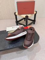 Мужские кроссовки Loro Piana коричневого цвета, артикул 349144 — фото 6