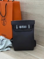 Мужская сумка-слинг Hermes коричневого цвета, артикул 349286