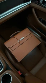 Мужской портфель Hermes коричневого цвета, артикул 349263 — фото 5