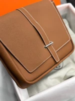 Мужская сумка мессенджер Hermes коричневого цвета, артикул 349202 — фото 4