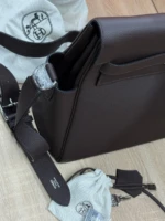 Мужская сумка мессенджер Hermes коричневого цвета, артикул 349279 — фото 5